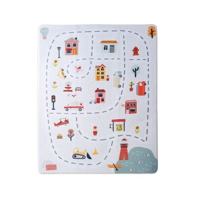 Alfombra infantil nube terciopelo para bebé de 160 x 120 cm