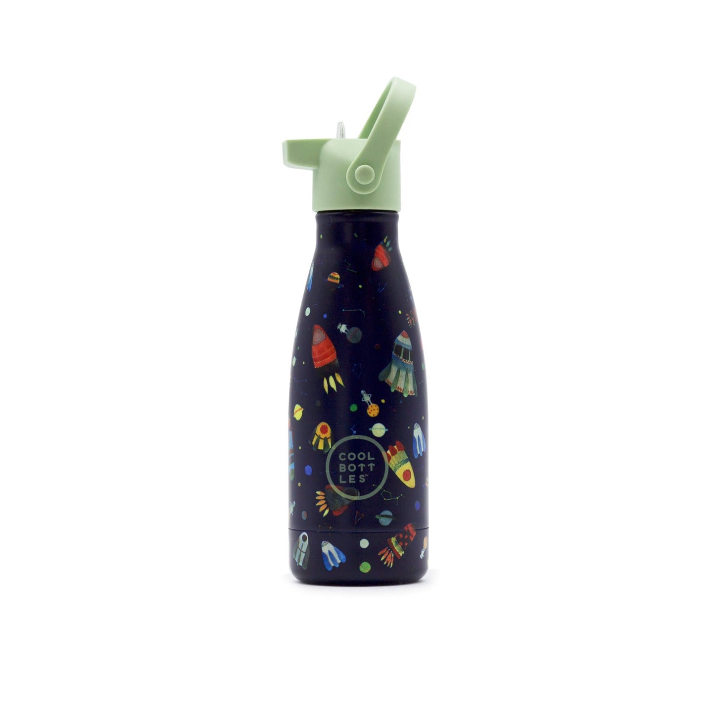 Botella termo de acero inoxidable, 2 tapones 260ml de Cool Bottles