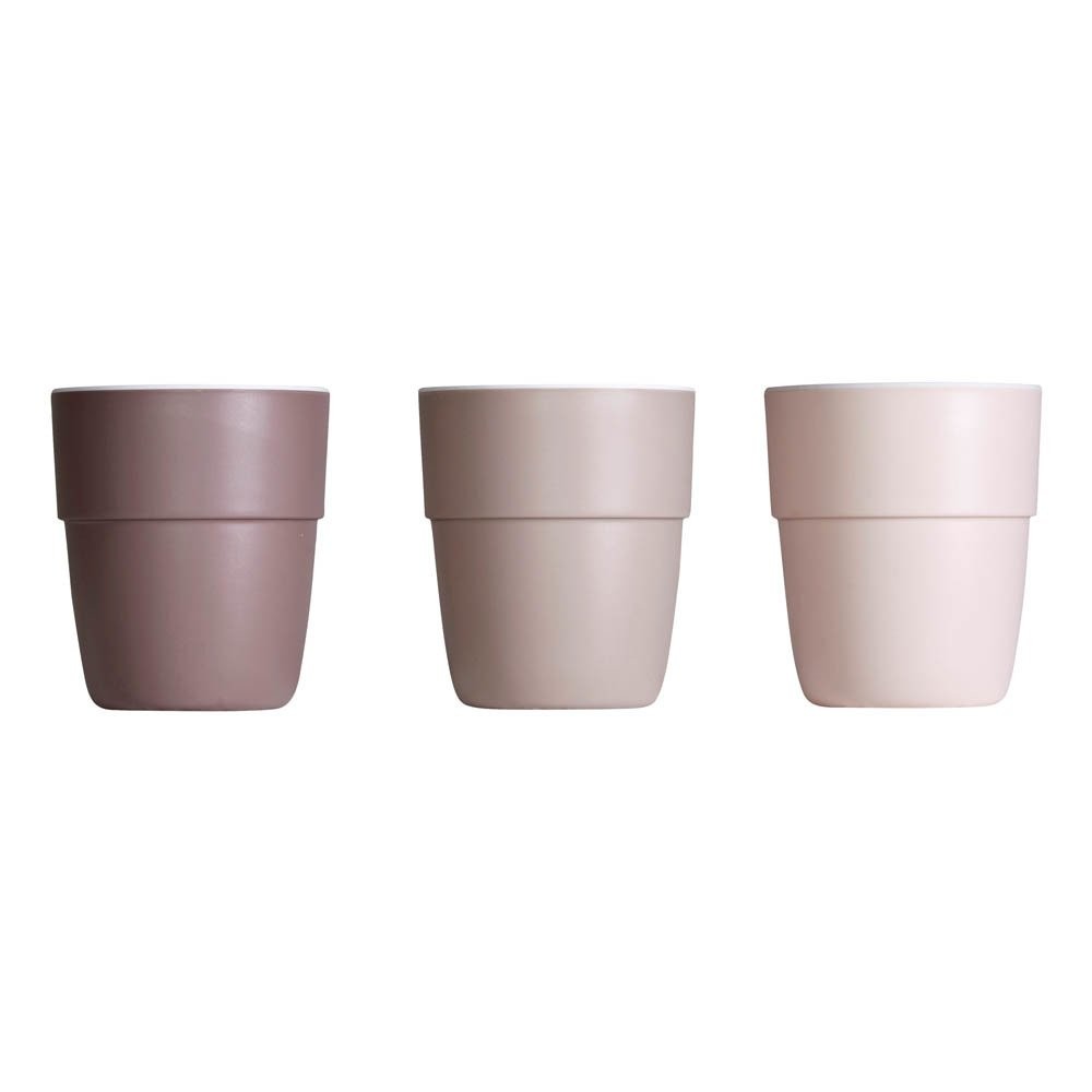 Set 3 vasos Yummy mini de melamina de Done by deer