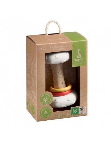 Sonajero tótem Hochet Caucho & Madera de la Jirafa Sophie