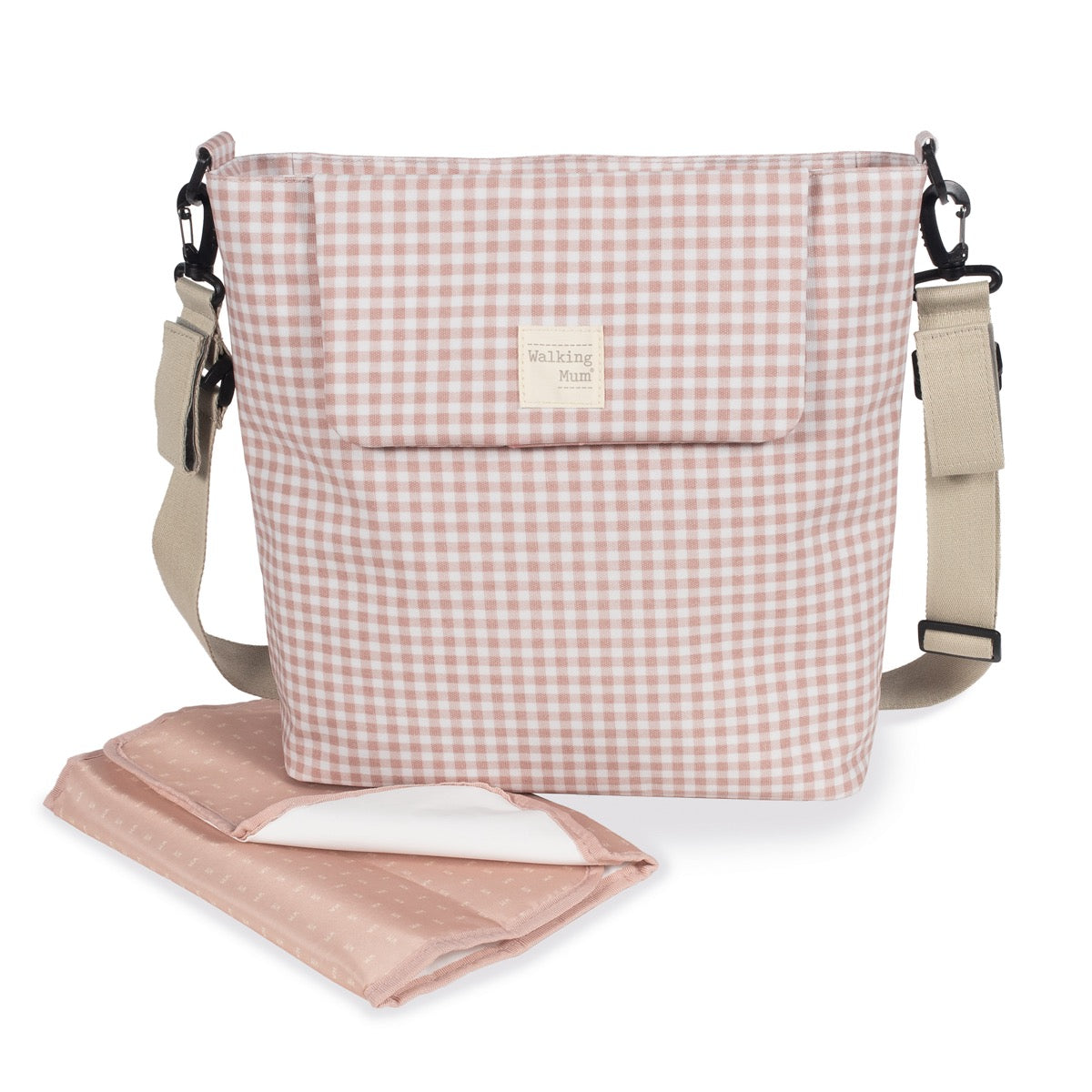 Bolso panera para carro Vichy de Walking Mum
