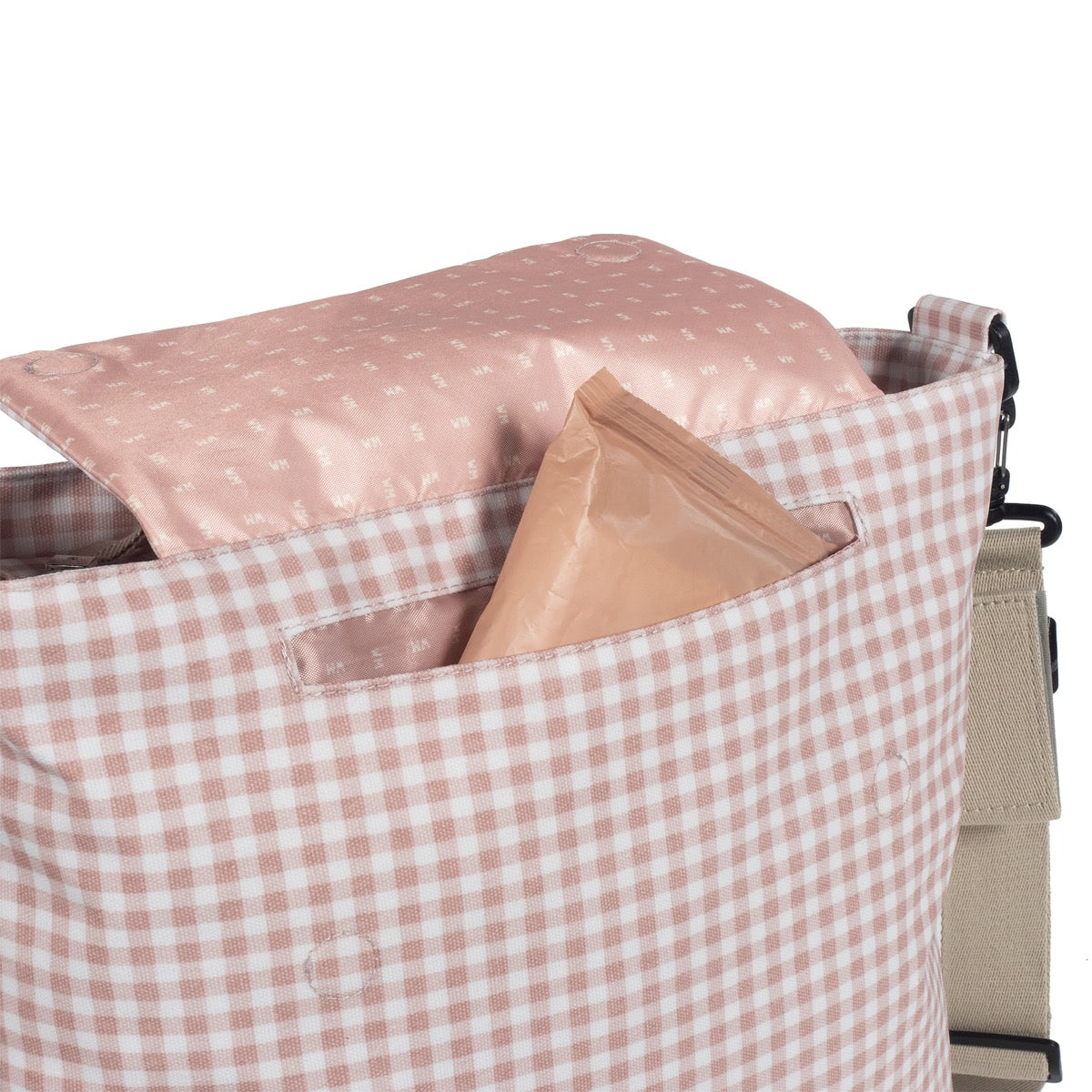 Bolso panera para carro Vichy de Walking Mum