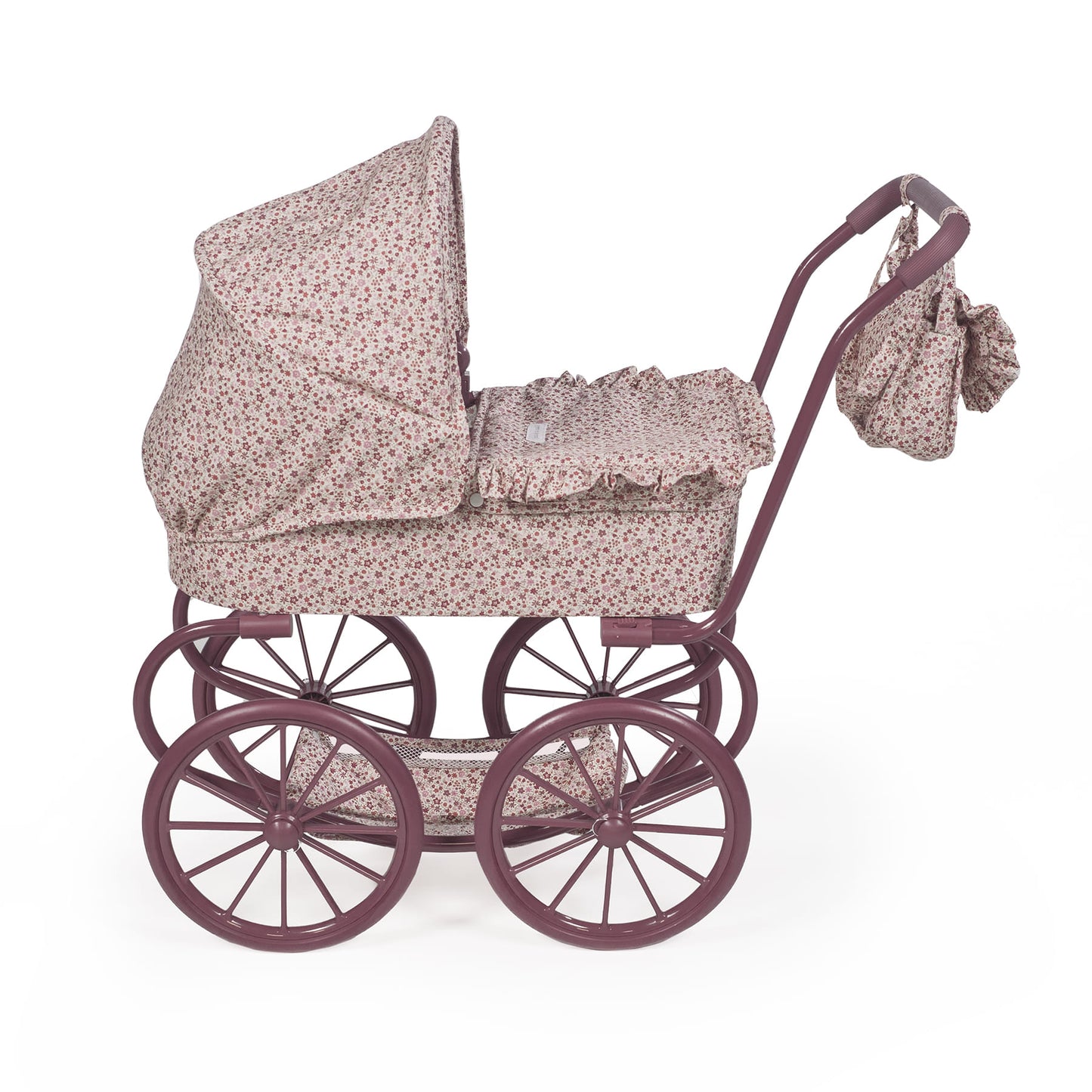 Carrito cuco ruedas grandes Cherry Flores para muñecas de Pasito a Pasito