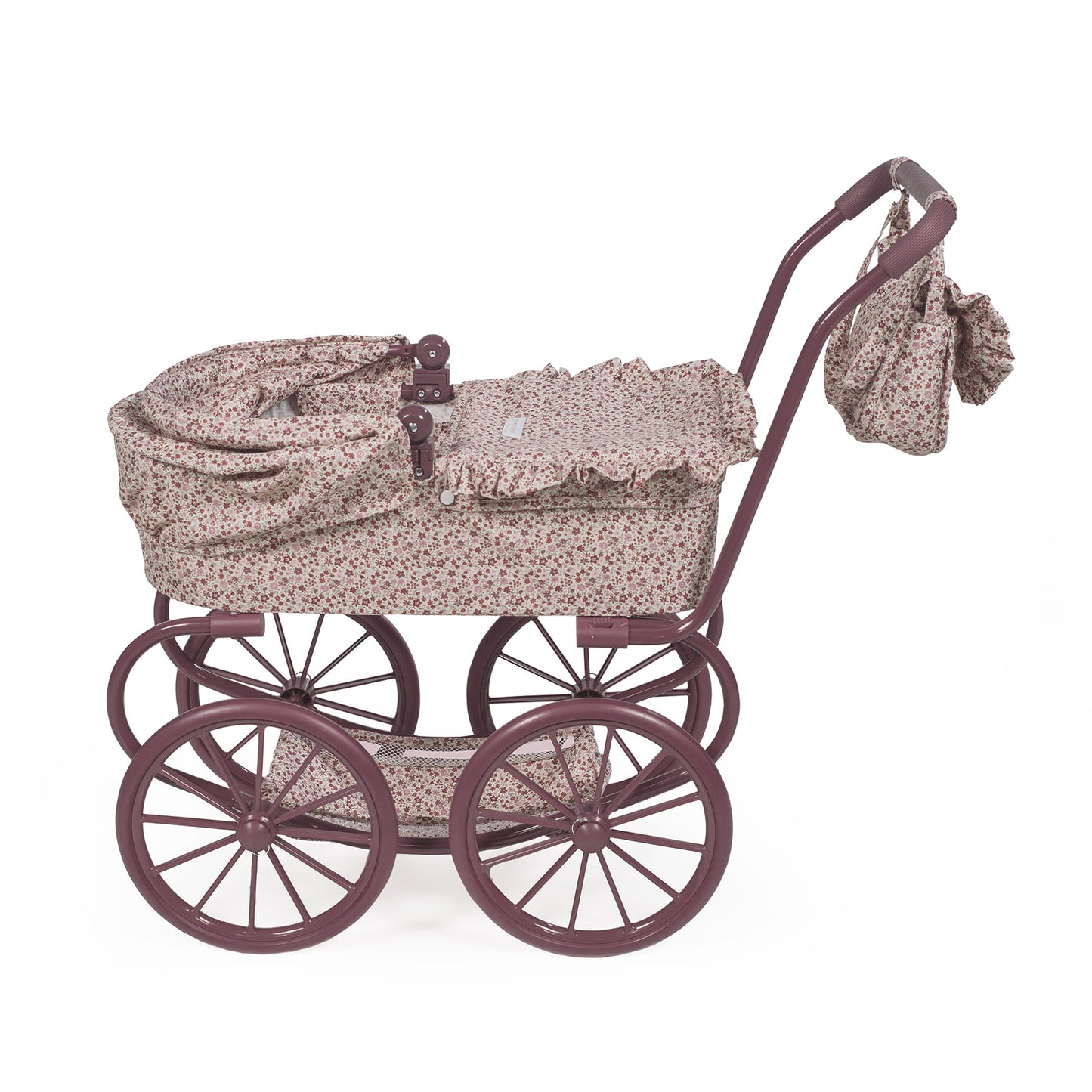 Carrito cuco ruedas grandes Cherry Flores para muñecas de Pasito a Pasito