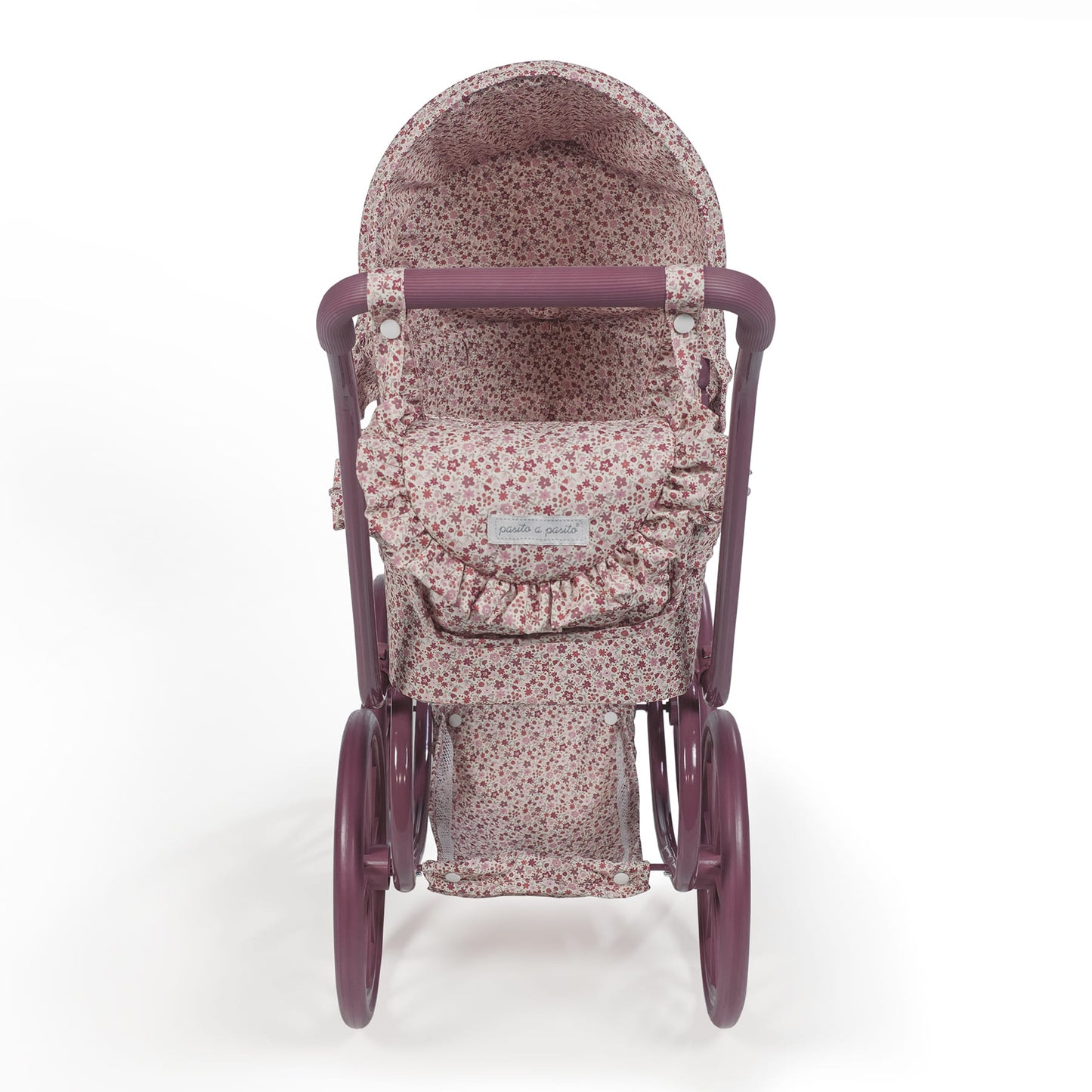 Carrito cuco ruedas grandes Cherry Flores para muñecas de Pasito a Pasito