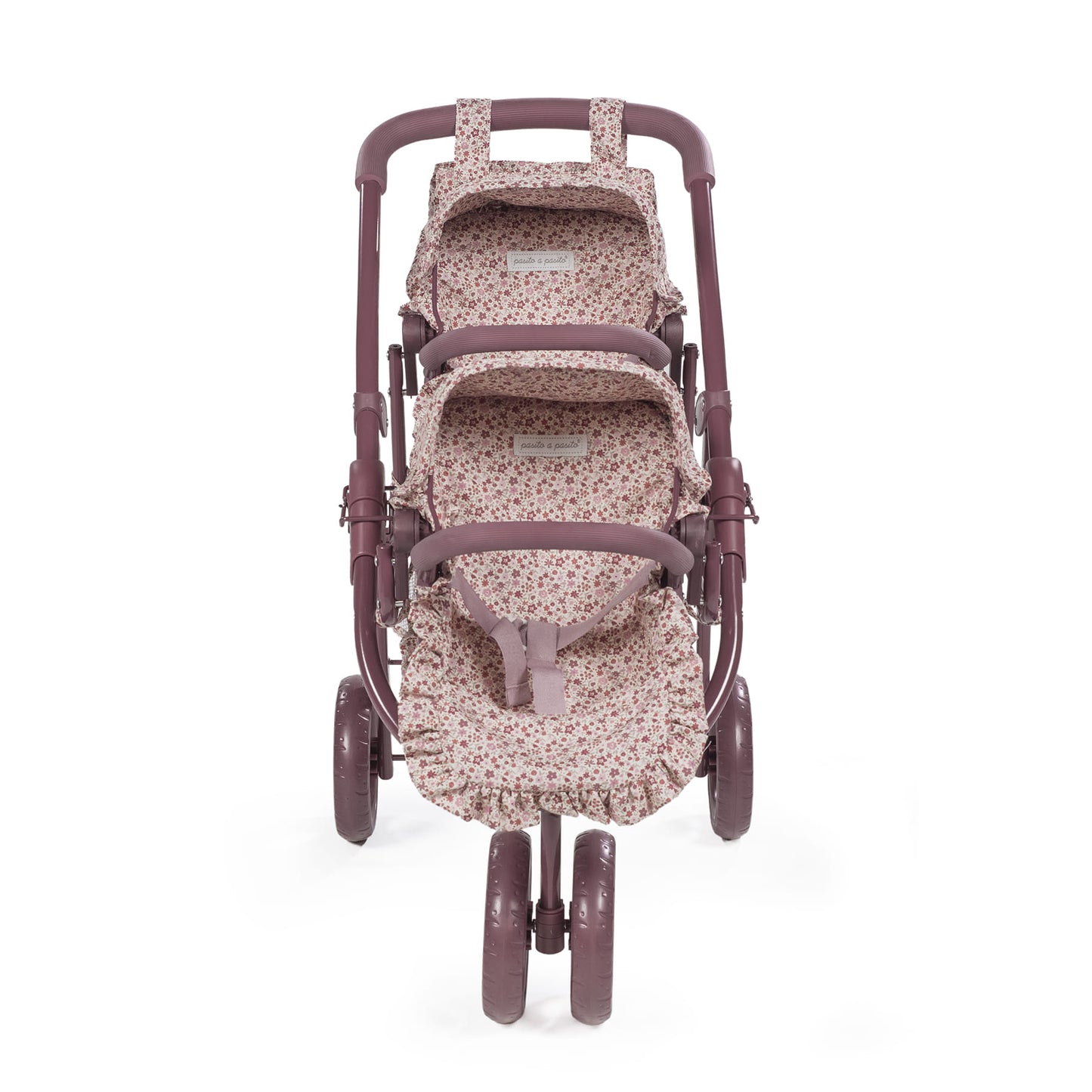 Carrito gemelar de muñecas Cherry Flores de Pasito a Pasito