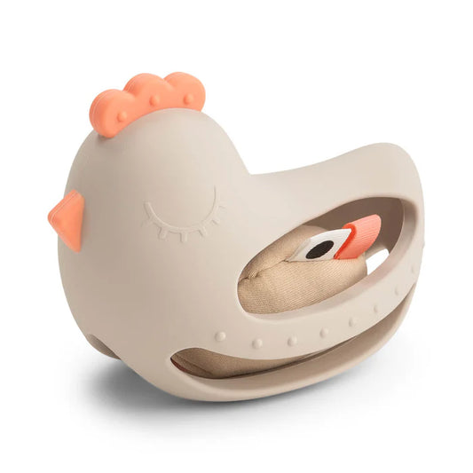Mordedor con sonajero Gallina de Done Bydeer