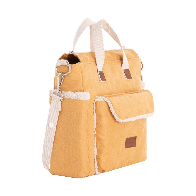 Bolso maternal borreguillo mostaza de Cambrass