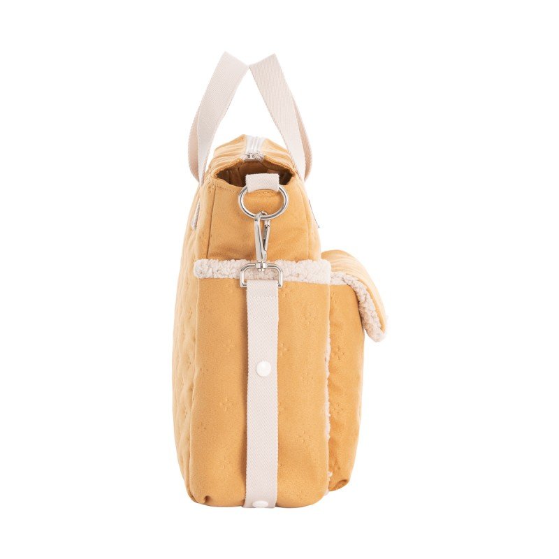 Bolso maternal borreguillo mostaza de Cambrass