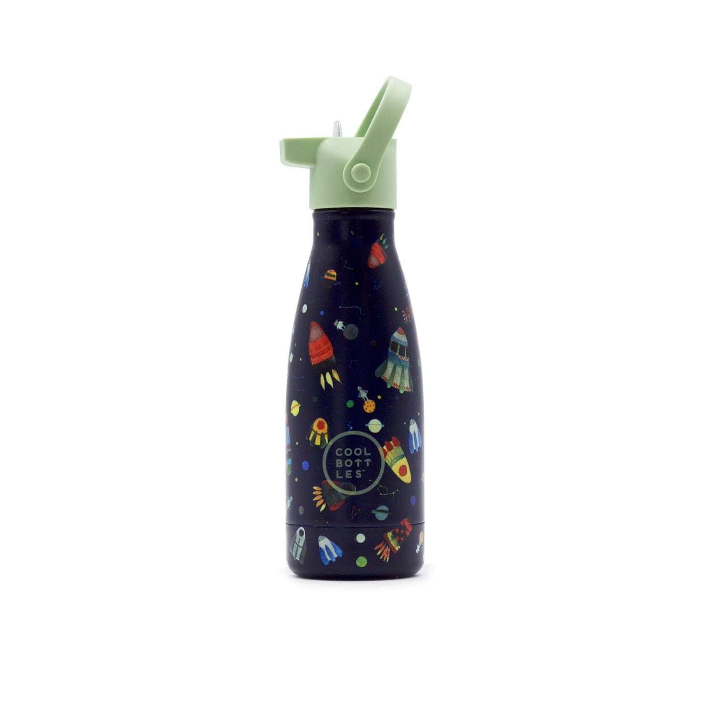 Botella termo de acero inoxidable, 2 tapones 260ml de Cool Bottles