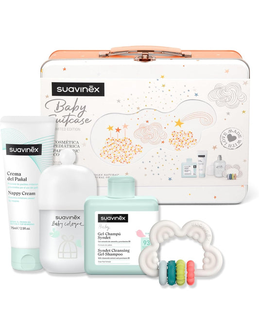 Maleta metálica con productos de higiene baby de Suavinex